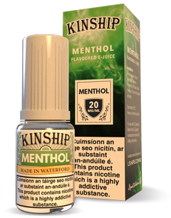 Menthol, probably the most popular brand in our Kinship range of  e-liquids.